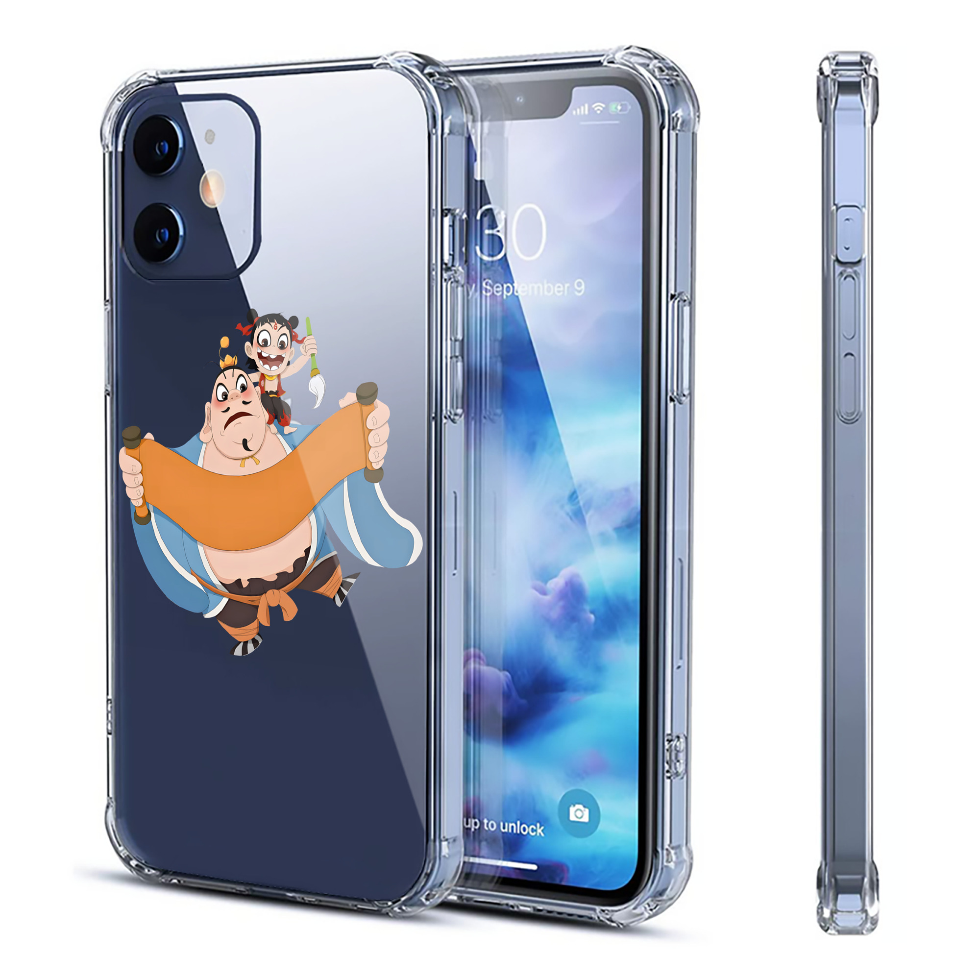 （画像用） Ne Zha 2 ナタ 魔童の大暴れ 【iPhone 12シリーズ対応】透明スマホケース（クリアソフトケース）